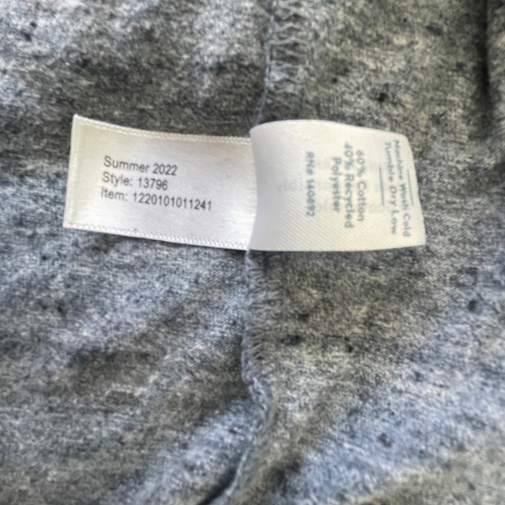 Marine Layer Signature Pocket T-Shirt Soft Heather Grey Striped Pocket Size L - Picture 7 of 9